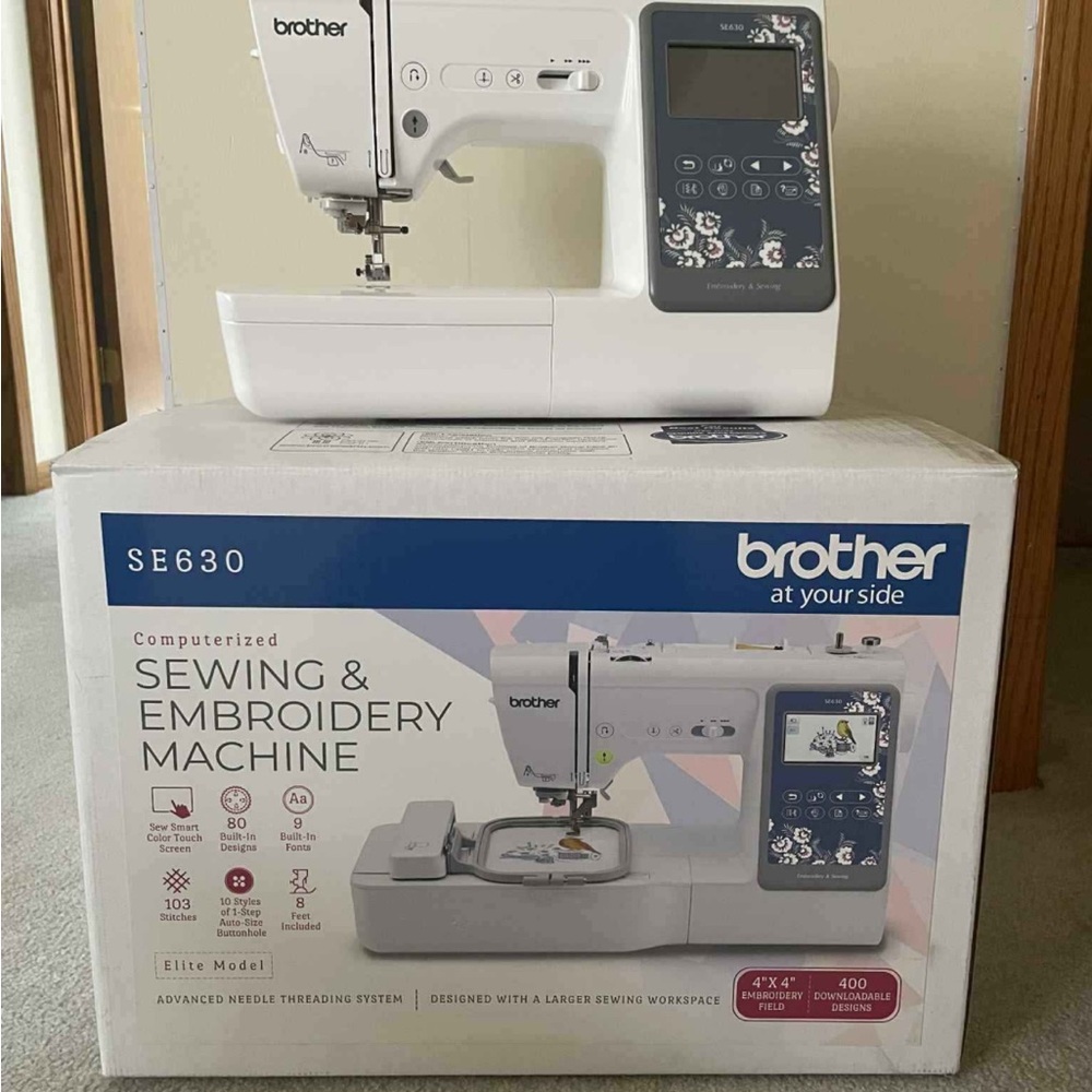 Brother SE630 White Sewing & Embroidery Machine